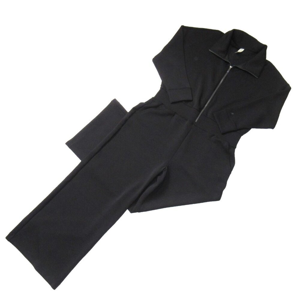 NWT Spanx 20638Q AirEssentials Long Sleeve Wide Leg Jumpsuit in Black 1X Petite